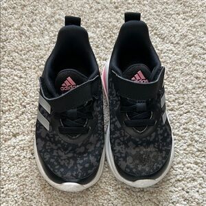 Adidas Kids Black and Pink Sneakers